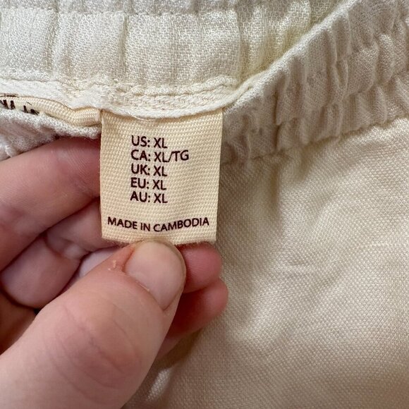 Panama Jack Men's Flat Front Linen Shorts in Cream Size XL NEW Bohemian Summer - Picture 6 of 11